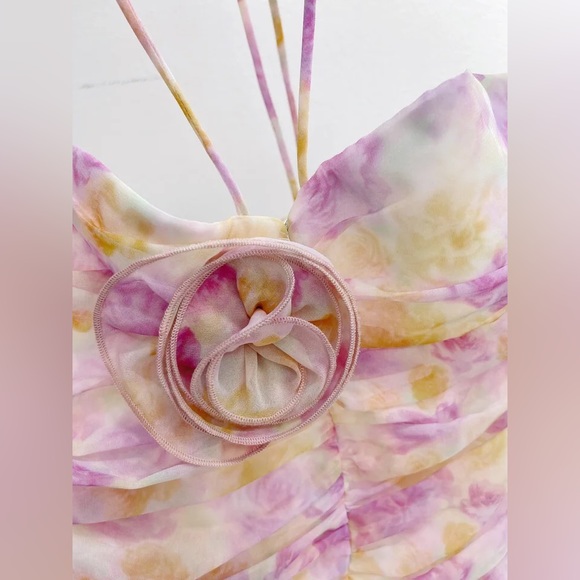 Magda butrym Jennie blackpink flower pink halter top size small - Picture 11 of 16